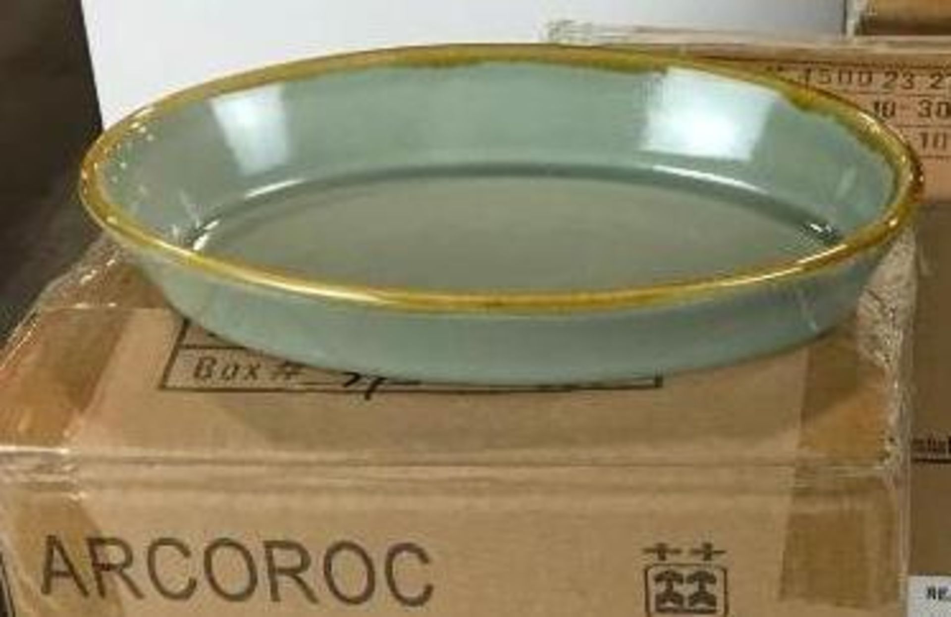 3 CASES OF TERRASTONE 8 1/4" SAGE GREEN OVAL BAKER - 12/CASE, ARCOROC - NEW - Image 2 of 2