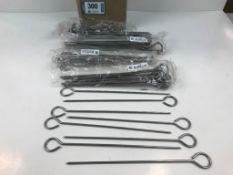 LOT OF APPROX. (144) 8" STAINLESS STEEL SKEWERS - JOHNSON ROSE 3888- NEW