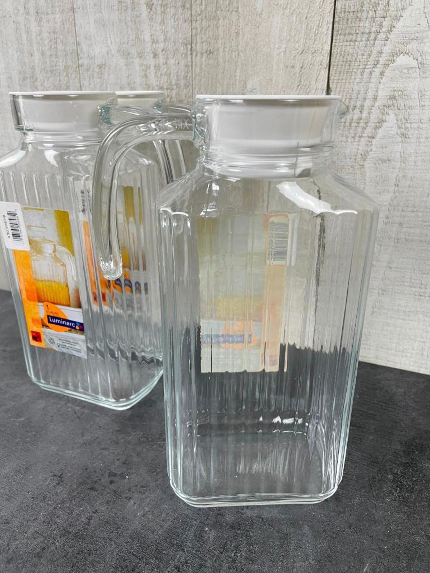 1.7L GLASS JUG WITH POURING LID - LOT OF 6 - Image 5 of 7