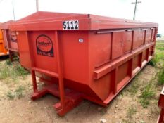 Approx. 20' X 8' X 6' Roll-Off Bin w/ Lid and Sliding Doors