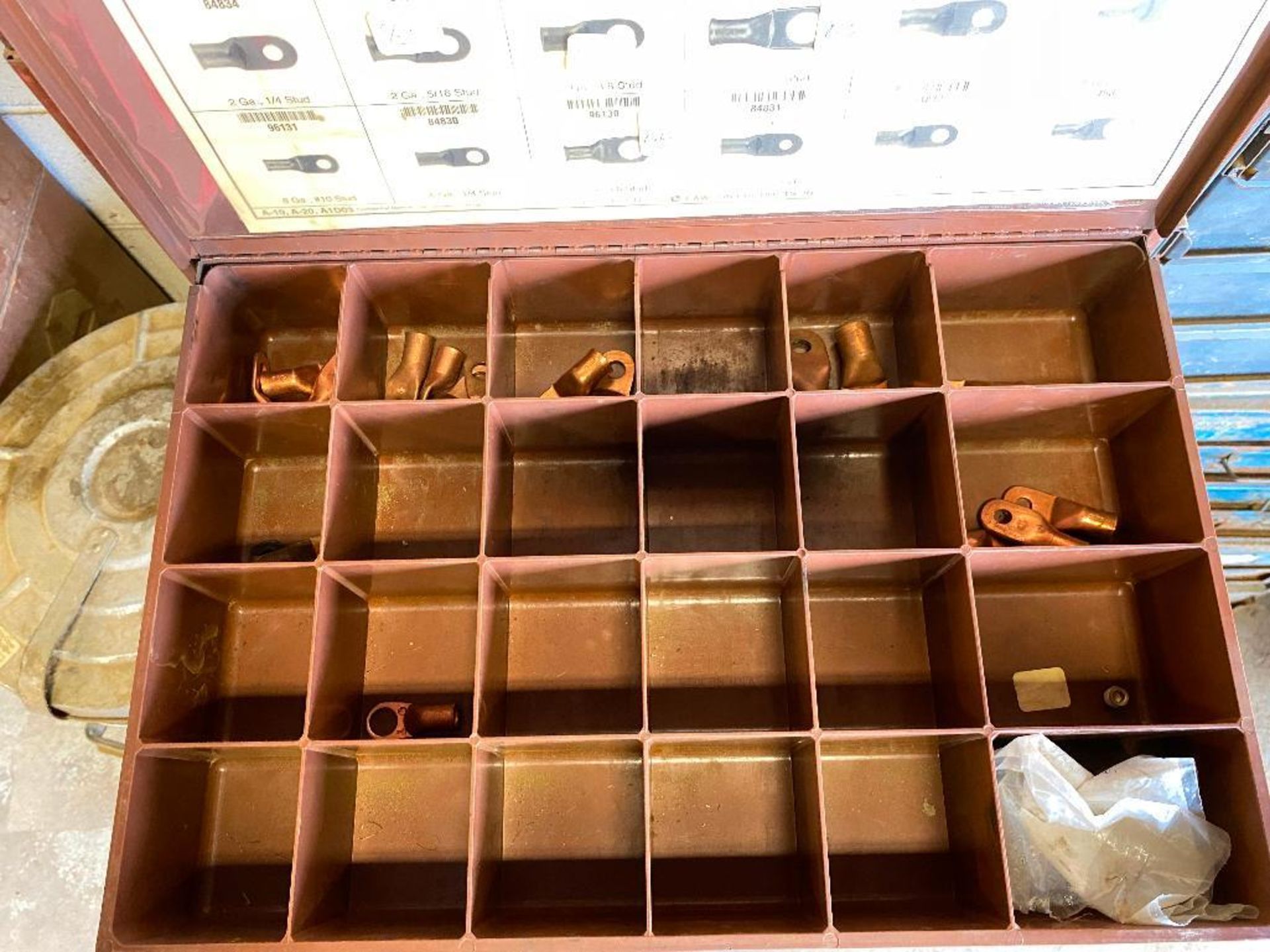 Lot of (14) Lawson Parts Drawers w/ Asst. Contents including, O-Rings, Fittings, Connectors, etc. - Image 5 of 15