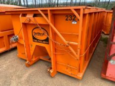 Approx. 15' X 8' X 5' Roll-Off Bin w/ Mesh Lid