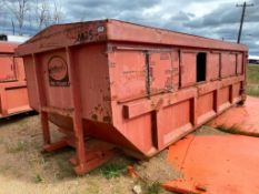 Approx. 20' X 8' X 6' Roll-Off Bin w/ Lid and Sliding Doors