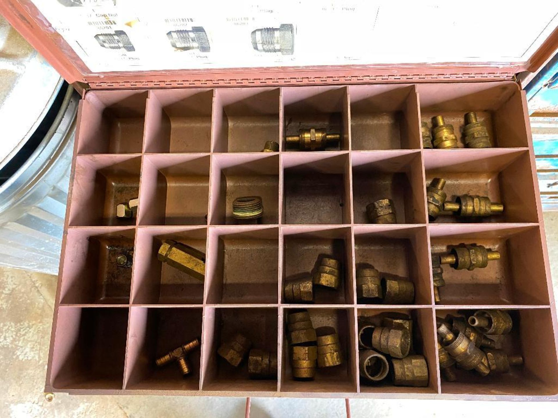 Lot of (14) Lawson Parts Drawers w/ Asst. Contents including, O-Rings, Fittings, Connectors, etc. - Image 10 of 15