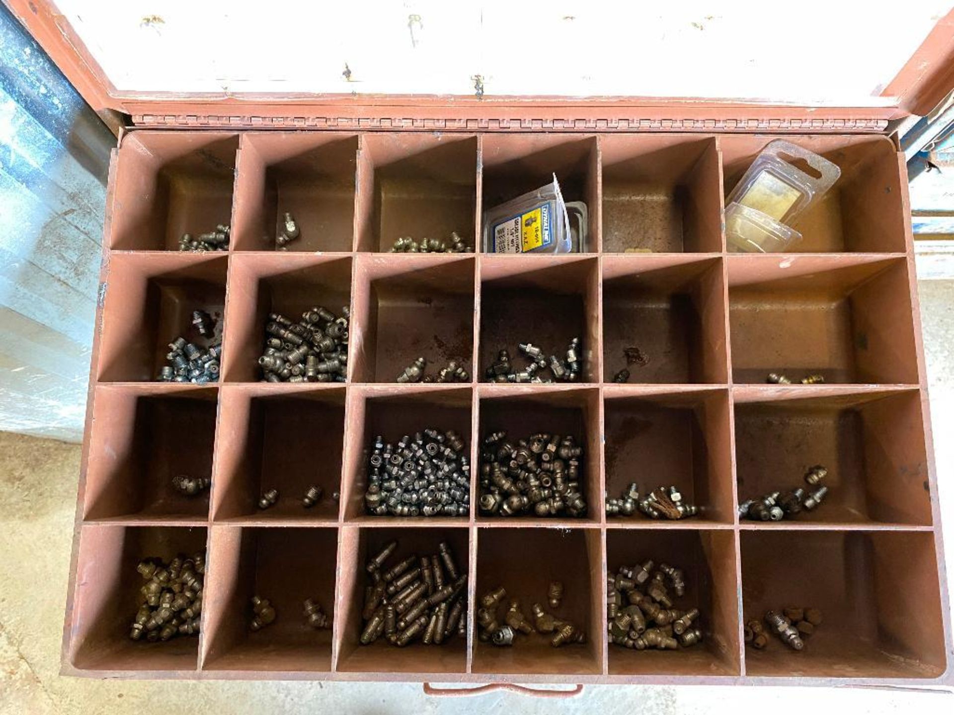 Lot of (14) Lawson Parts Drawers w/ Asst. Contents including, O-Rings, Fittings, Connectors, etc. - Image 13 of 15