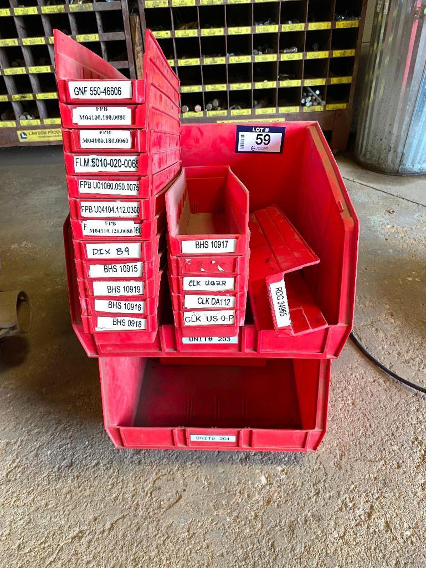 Lot of Asst. Parts Bins