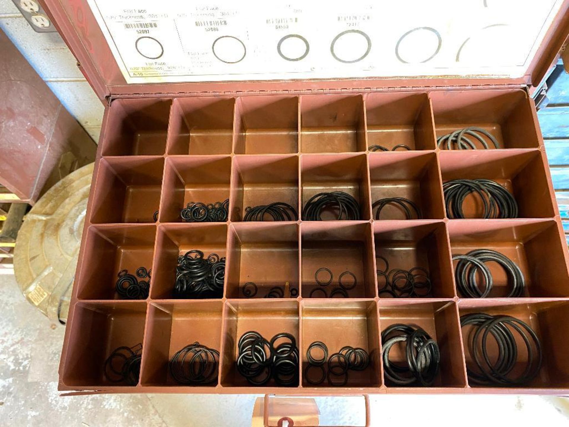 Lot of (14) Lawson Parts Drawers w/ Asst. Contents including, O-Rings, Fittings, Connectors, etc. - Image 4 of 15