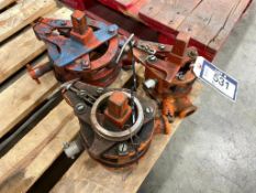 Lot of (1) 4" - 3.5" Vic-Groover Yoke, (1) 3" - 2.5" Vic-Groover Yoke, and (1) 2" Vic-Groover Yoke