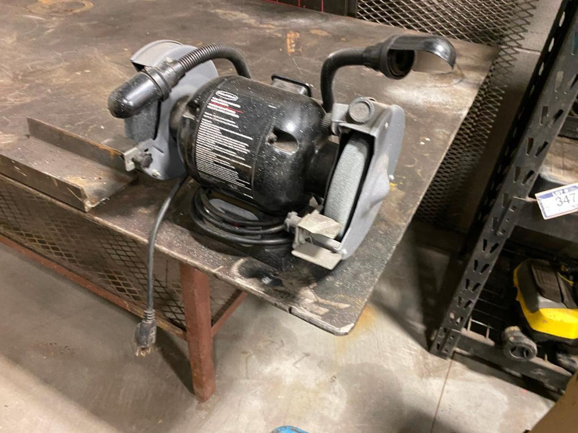 Welding Table w/ Vise and 6" Bench Grinder - Image 5 of 6