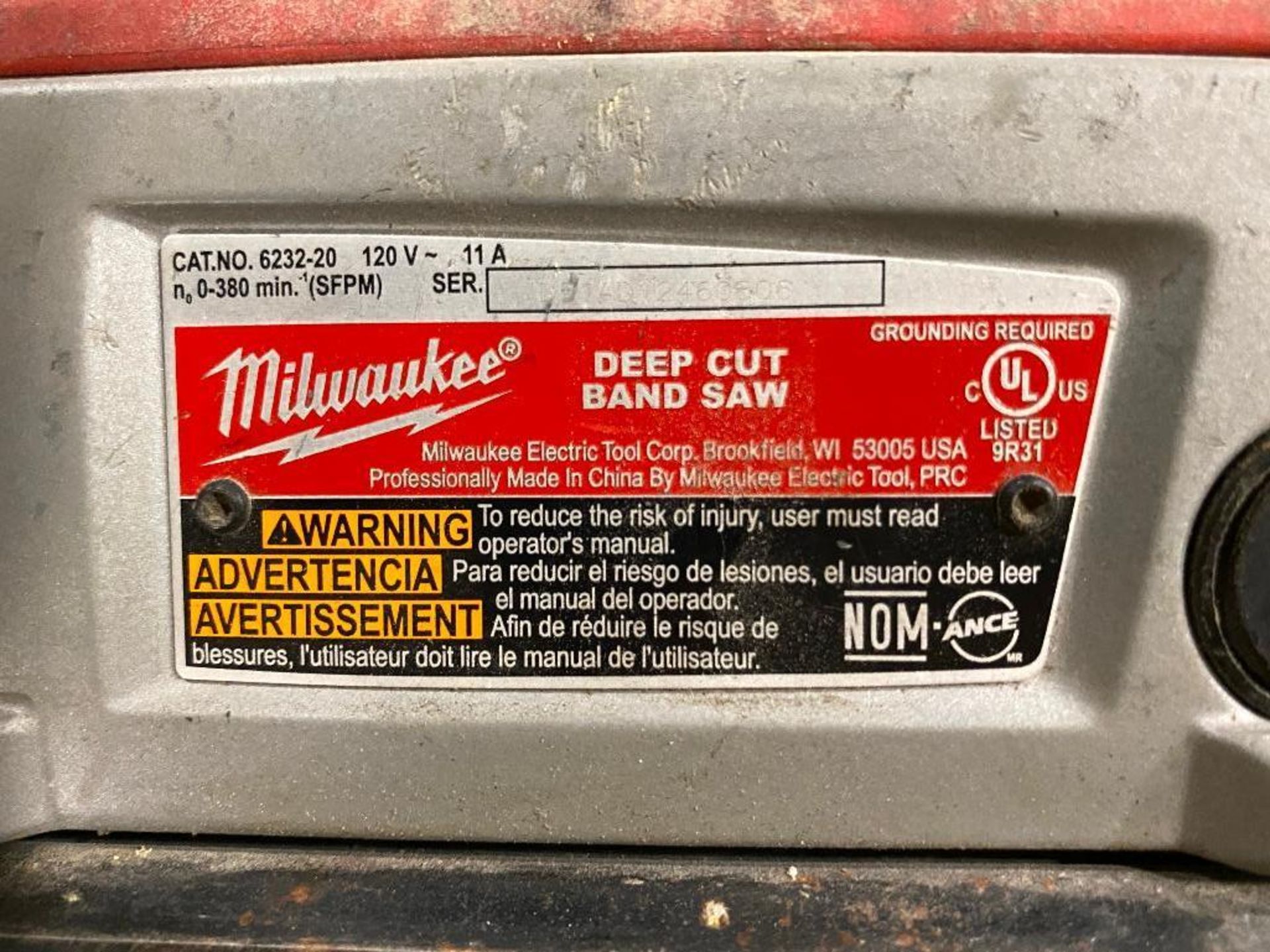 Milwaukee 6232-20 Deep Cut Band Saw - Image 3 of 3