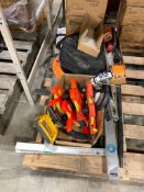 Lot of Asst. Tools including Levels, T-Square, Measuring Wheel, Measuring Tapes, Etc.