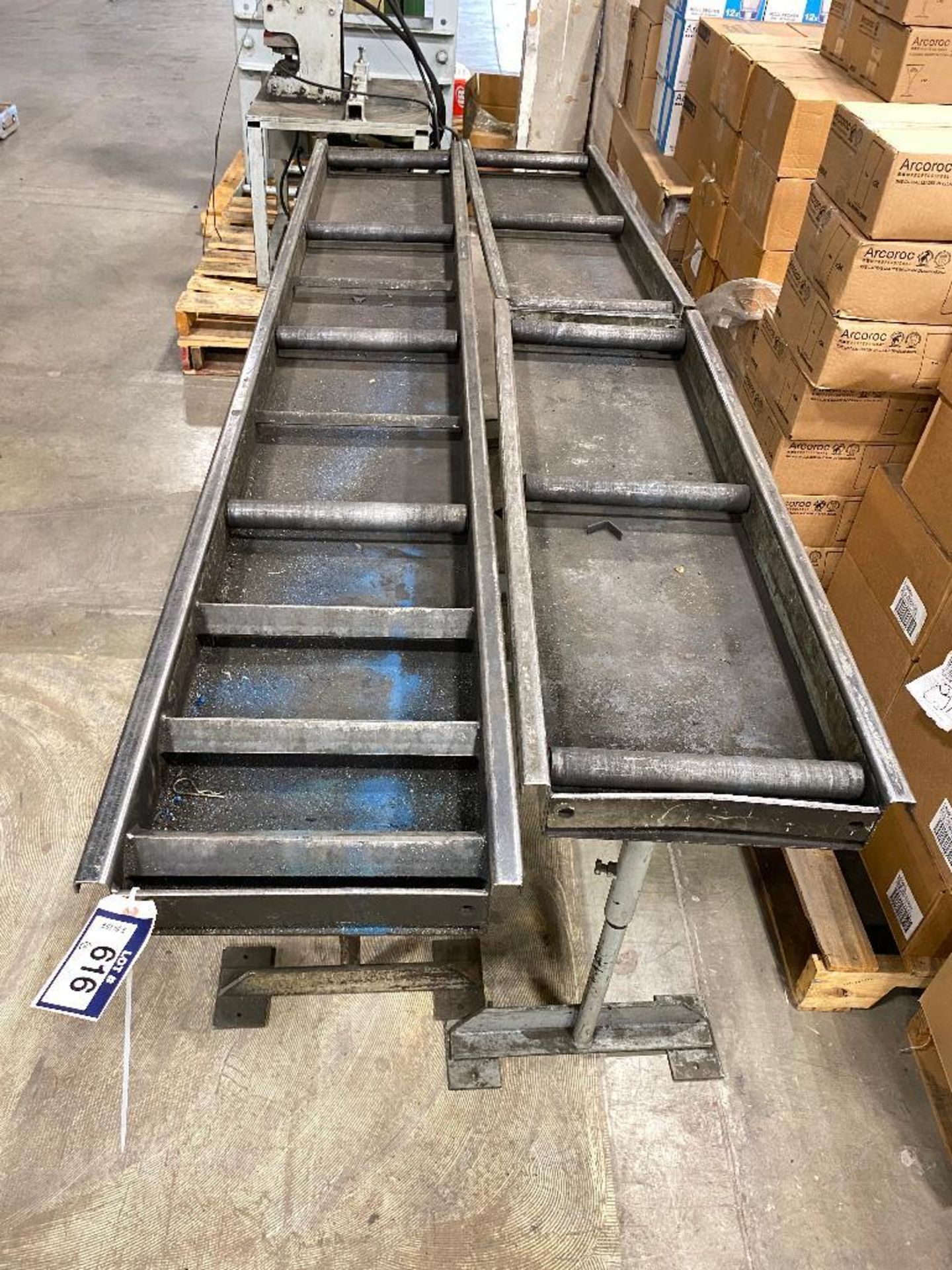 Lot of (2) 96" X 16" Roller Benches - Image 2 of 2