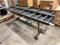 Lot of (2) 96" X 16" Roller Benches