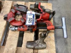 Lot of Ridgid Die, Pipe Cutter, Reamer, etc.