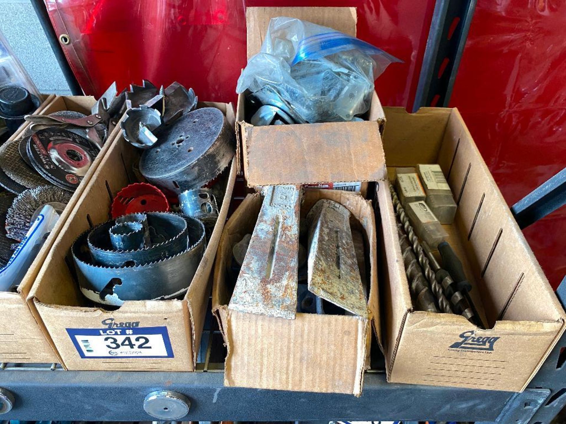 Lot of assorted Welding tools, Hole saws, hand tools, brushes etc. - Image 2 of 4