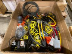 Pallet of Asst. Industrial String Lights, Trouble Lights, Extension Cords, Etc.