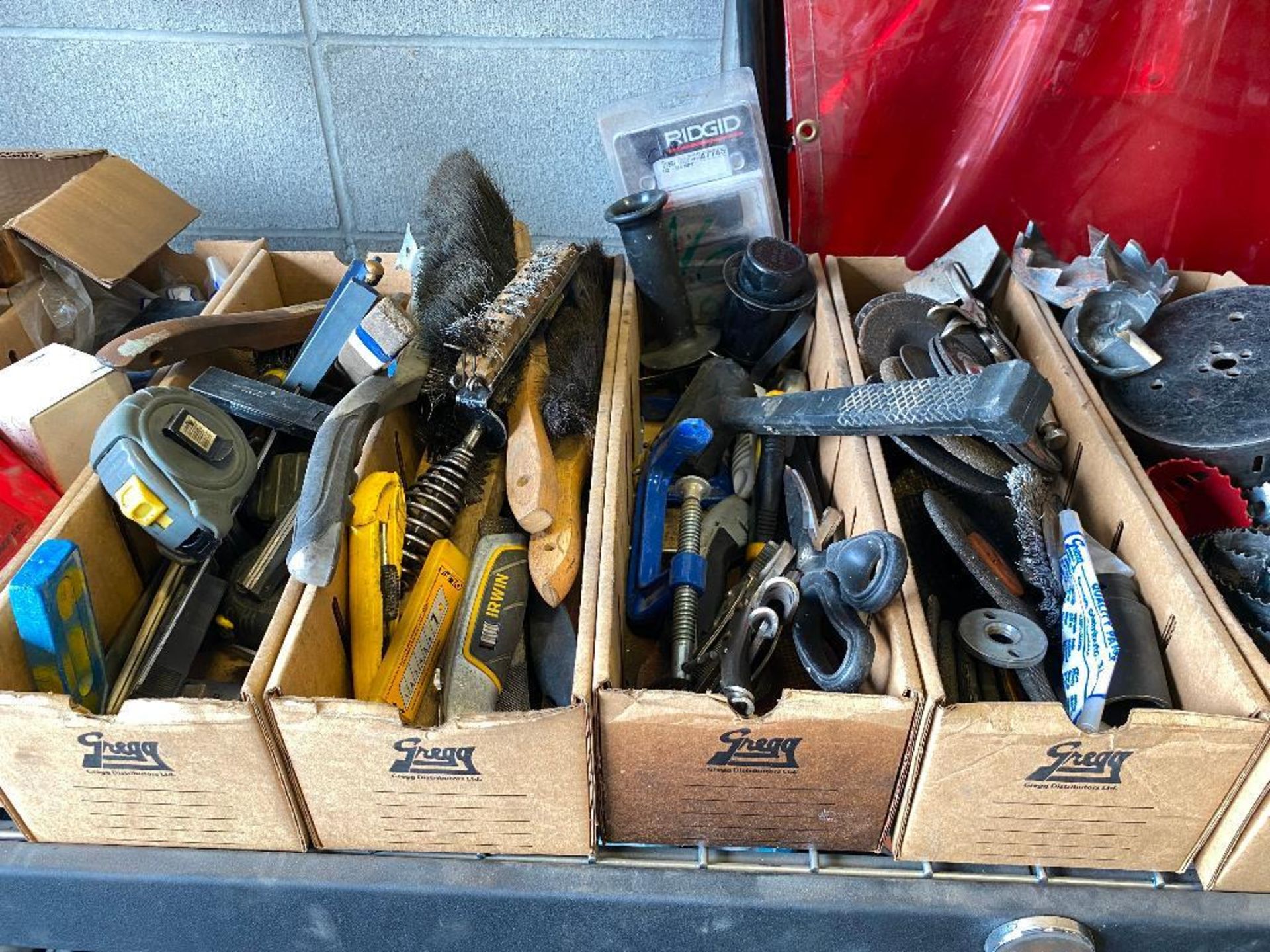 Lot of assorted Welding tools, Hole saws, hand tools, brushes etc. - Image 3 of 4