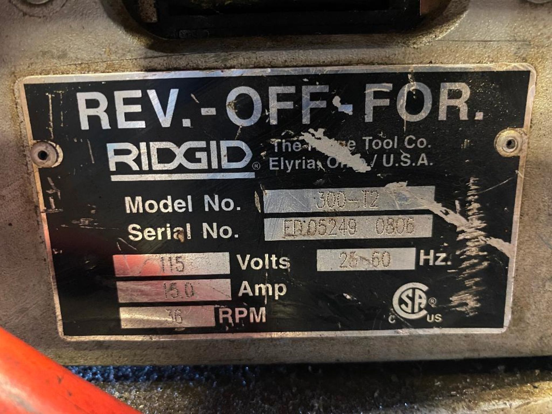 Ridgid 300-T2 Power Drive Pipe Threader - Image 4 of 6