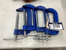 Lot of (4) 5" C-Clamps