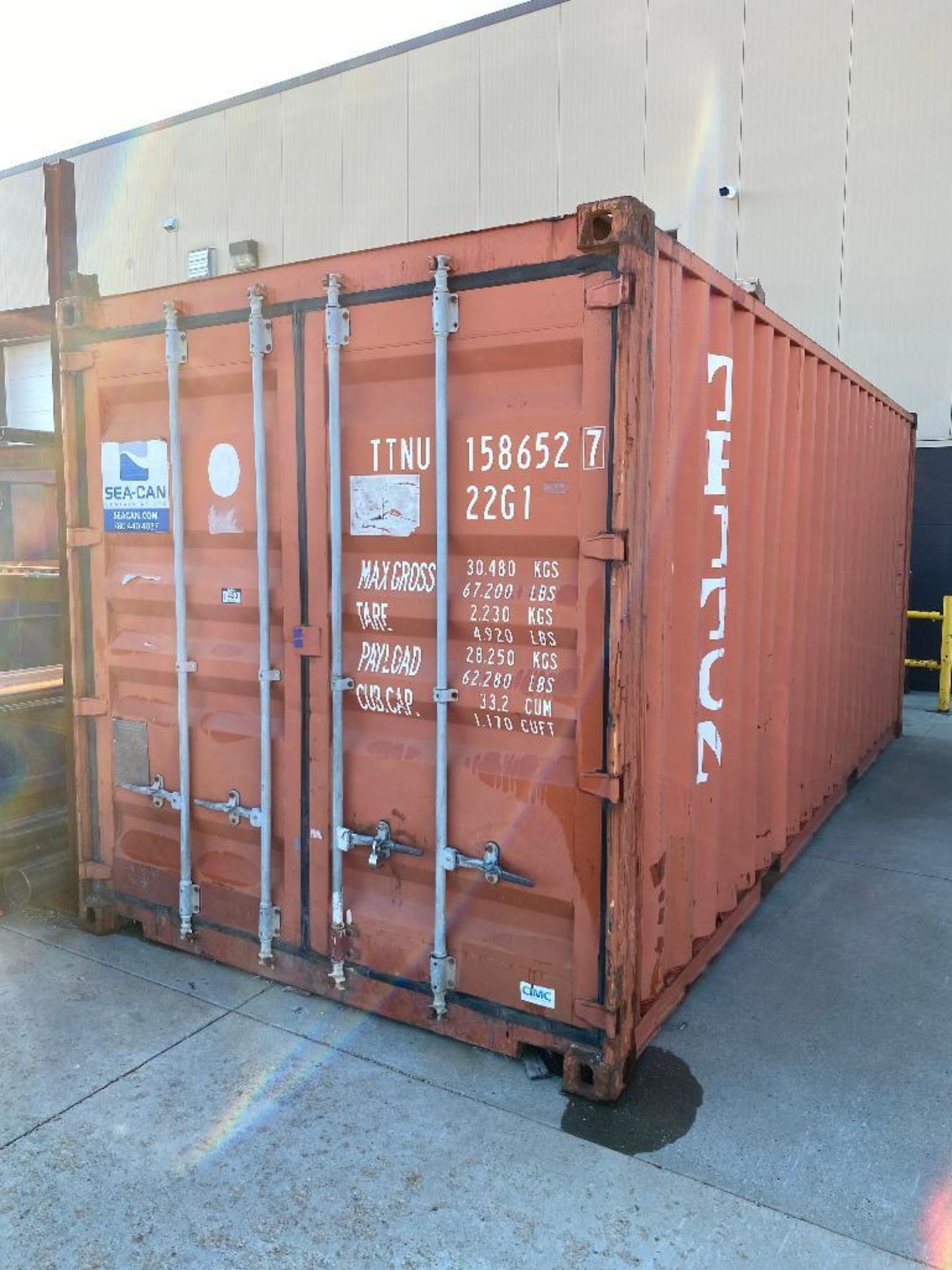20' Sea Container w/ Shelving (Contents not included)