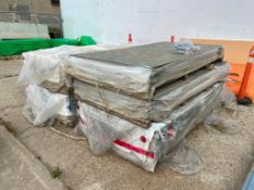 Lot of Approx. 180 Sheets Hardi Board 4’ x 8’ Sage Green , Stucco Finish w/ Matching Coloured Screws