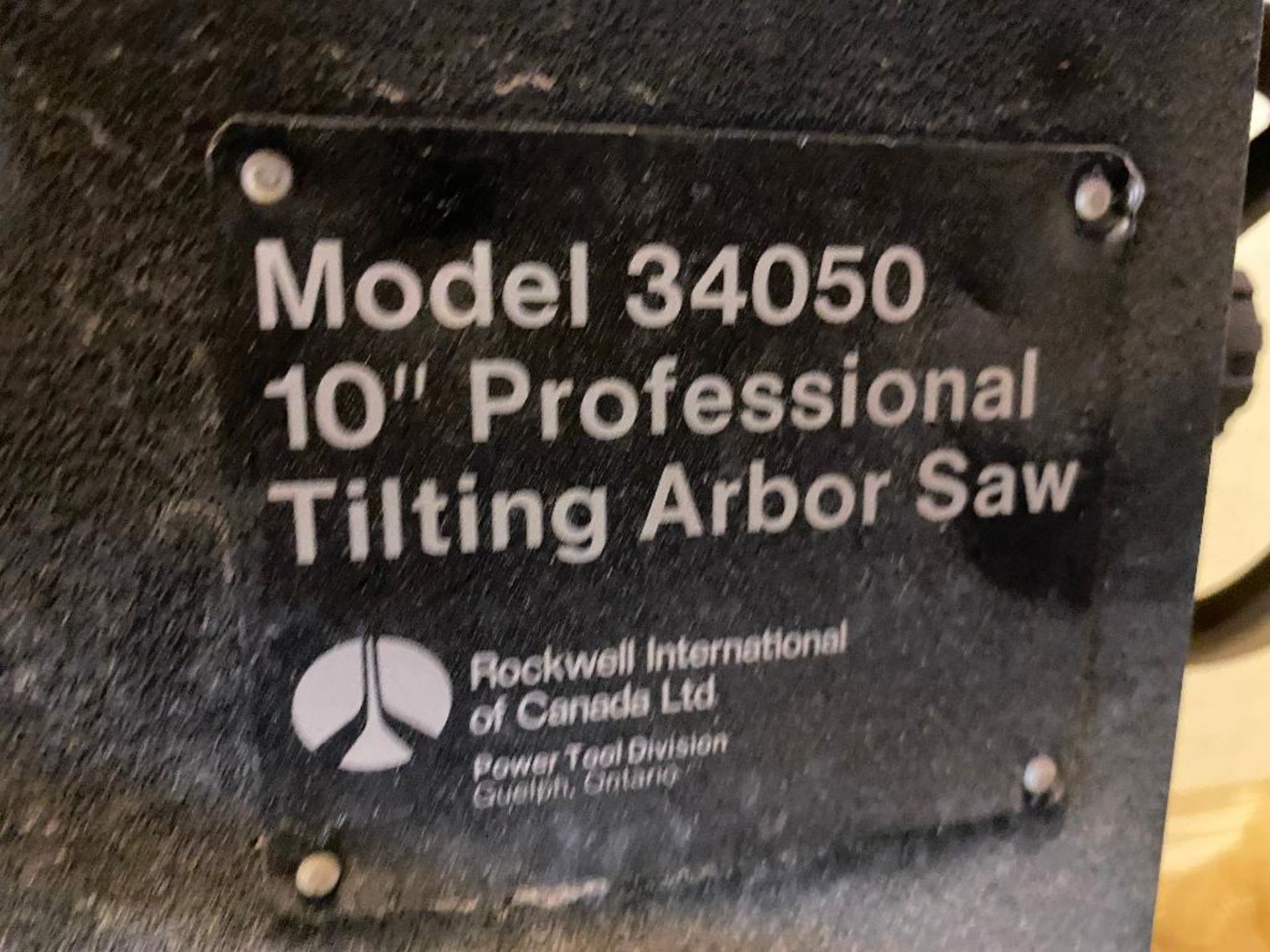 Rockwell 34050 Professional Tilting Arbor Saw - Image 4 of 4