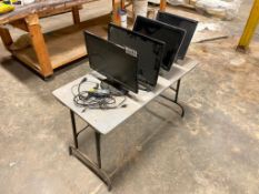 Lot of (4) Asst. Computer Monitors and (2) Keyboards