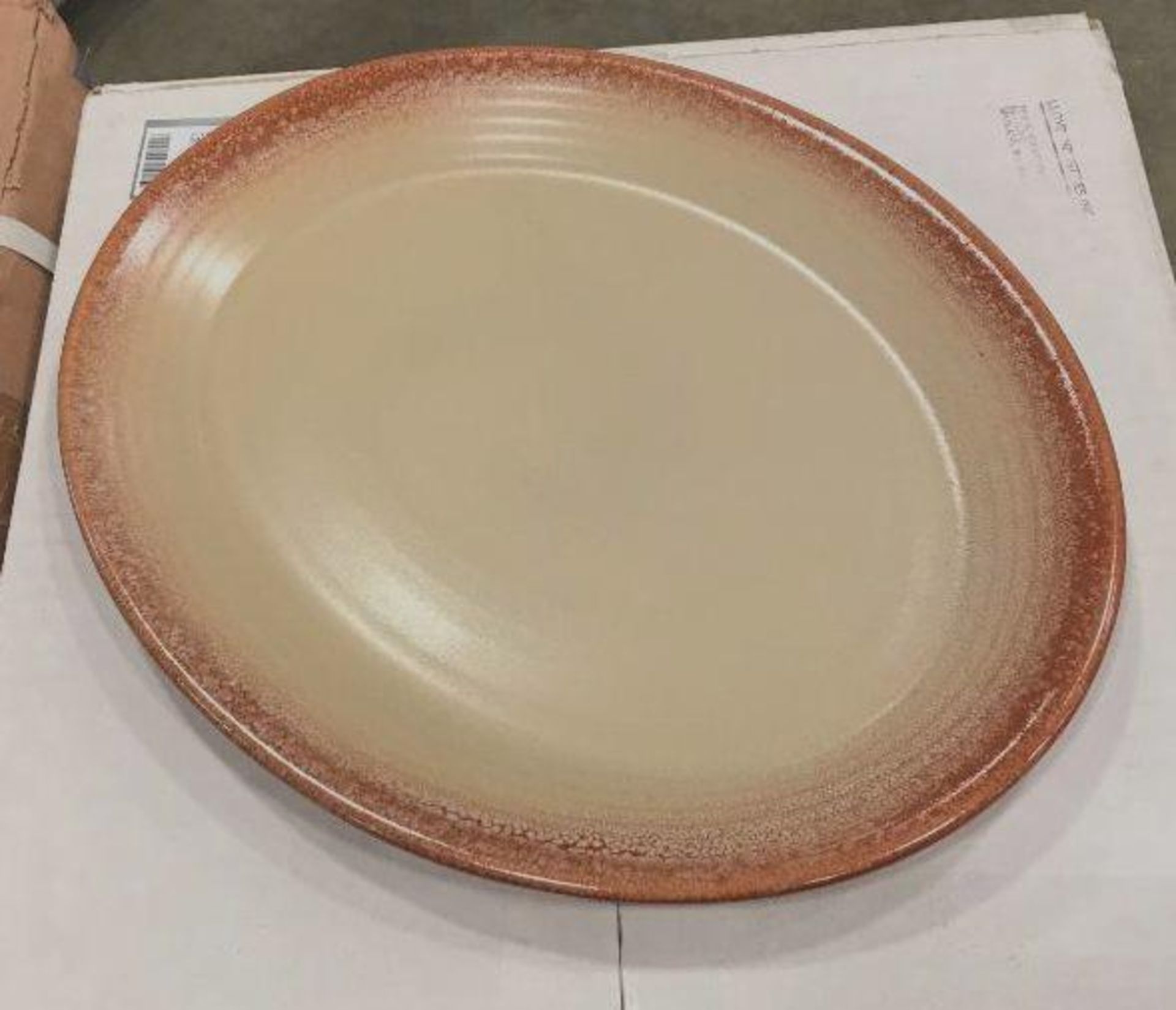 2 CASES OF DUDSON TERRACOTTA & SAND 11 1/4" OVAL PLATE - 12/CASE, MADE IN ENGLAND - Image 2 of 4