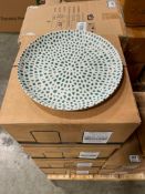 4 CASES OF DUDSON MOSAIC GREEN 11 1/8" PLATES - 12/CASE, MADE IN ENGLAND
