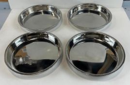 STAINLESS STEEL 9" ROUND CAKE PANS - LOT OF 4 - JOHNSON ROSE 7099