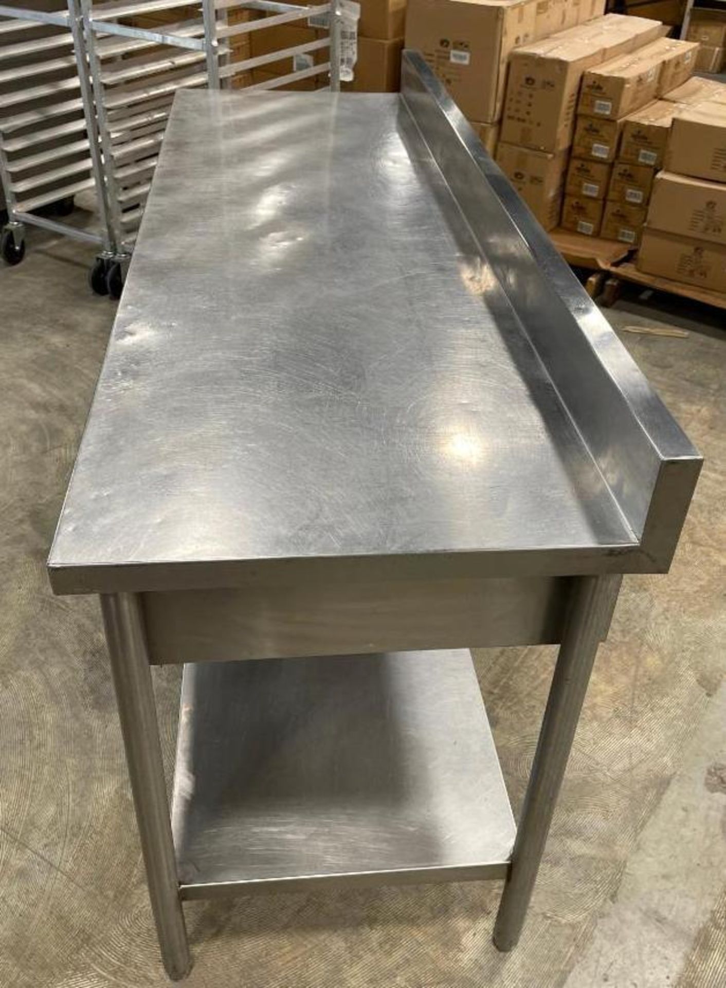 6' STAINLESS STEEL WORK TABLE WITH 2 DRAWERS AND UNDERSHELF - Image 3 of 7
