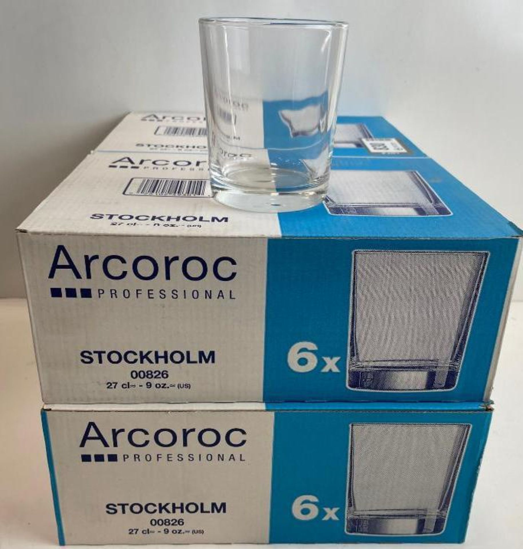 4 BOXES OF 9.5OZ/270ML STOCKHOLM OLD FASHIONED GLASSES - 6 PER BOX, ARCOROC 00826 - NEW
