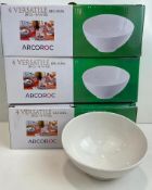 LOT OF (12) 5 1/4" VERSATILE WHITE DESSERT BOWL, 6.72OZ, ARCOROC D3611 - NEW