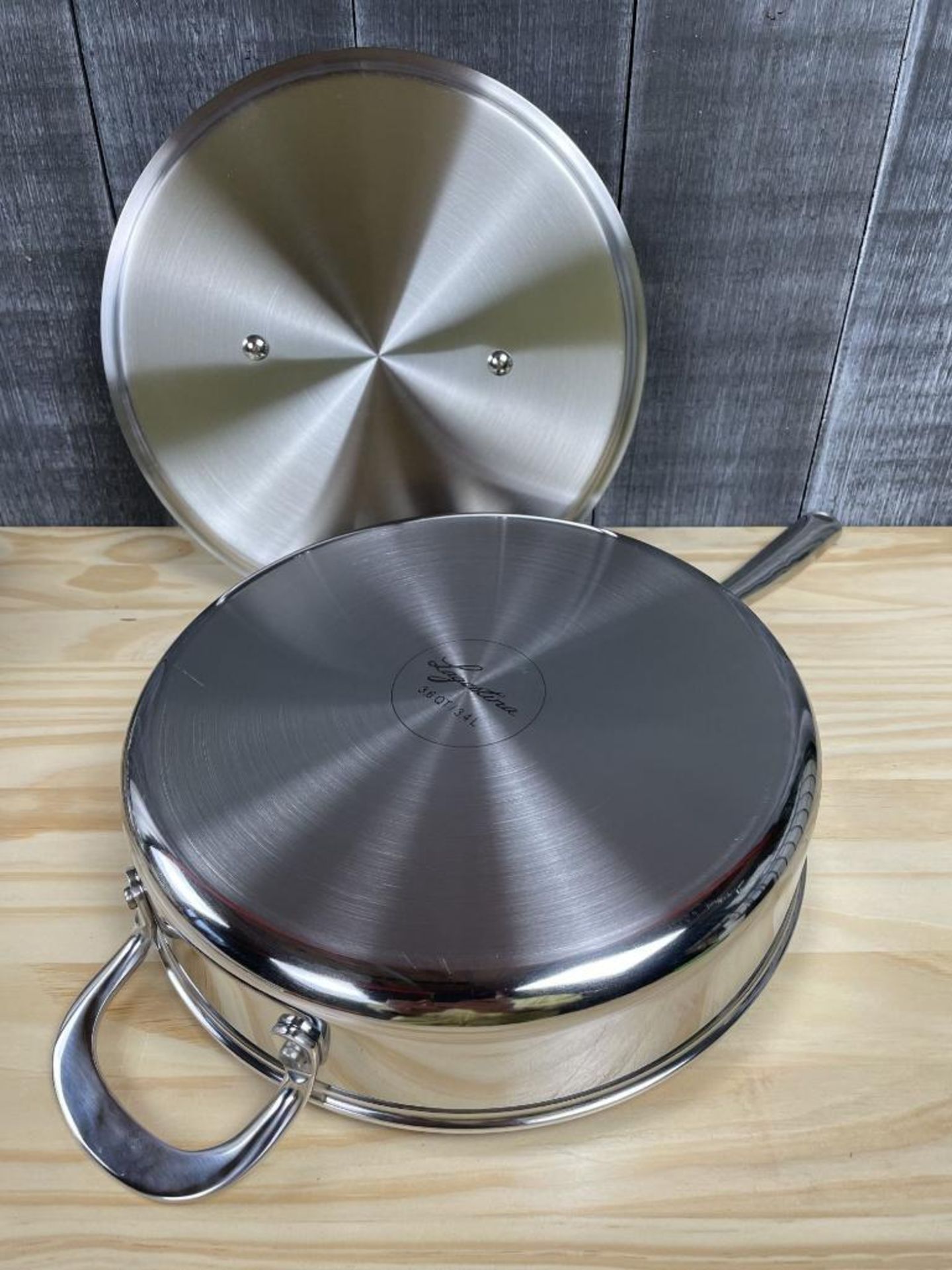 LAGOSTINA 3-PLY STAINLESS STEEL CLAD 3.4L SAUTE PAN WITH COVER - Image 3 of 3
