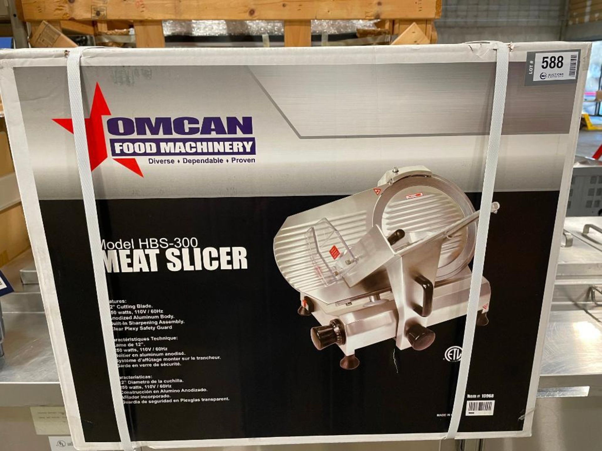 12'' MEAT SLICER - OMCAN 19068 - NEW - Image 3 of 4