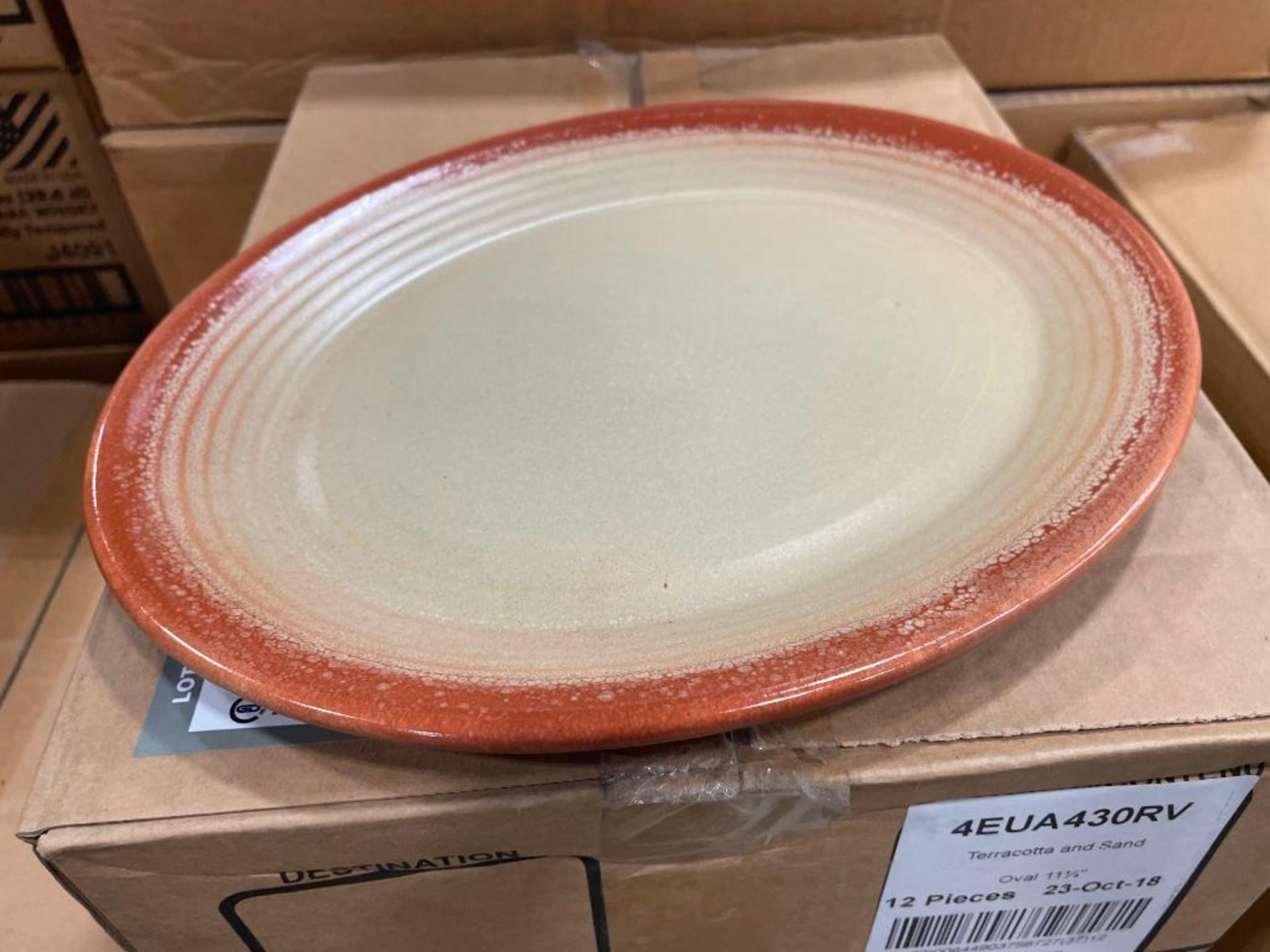 2 CASES OF DUDSON TERRACOTTA & SAND 11 1/4" OVAL PLATE - 12/CASE, MADE IN ENGLAND - Image 4 of 4