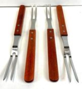 12" POT FORK WOOD HANDLE - LOT OF 4 - JOHNSON ROSE 20342 - NEW