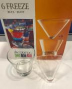 FREEZE COCKTAIL GLASSES, ARCOROC C2773 - BOX OF 6 - NEW