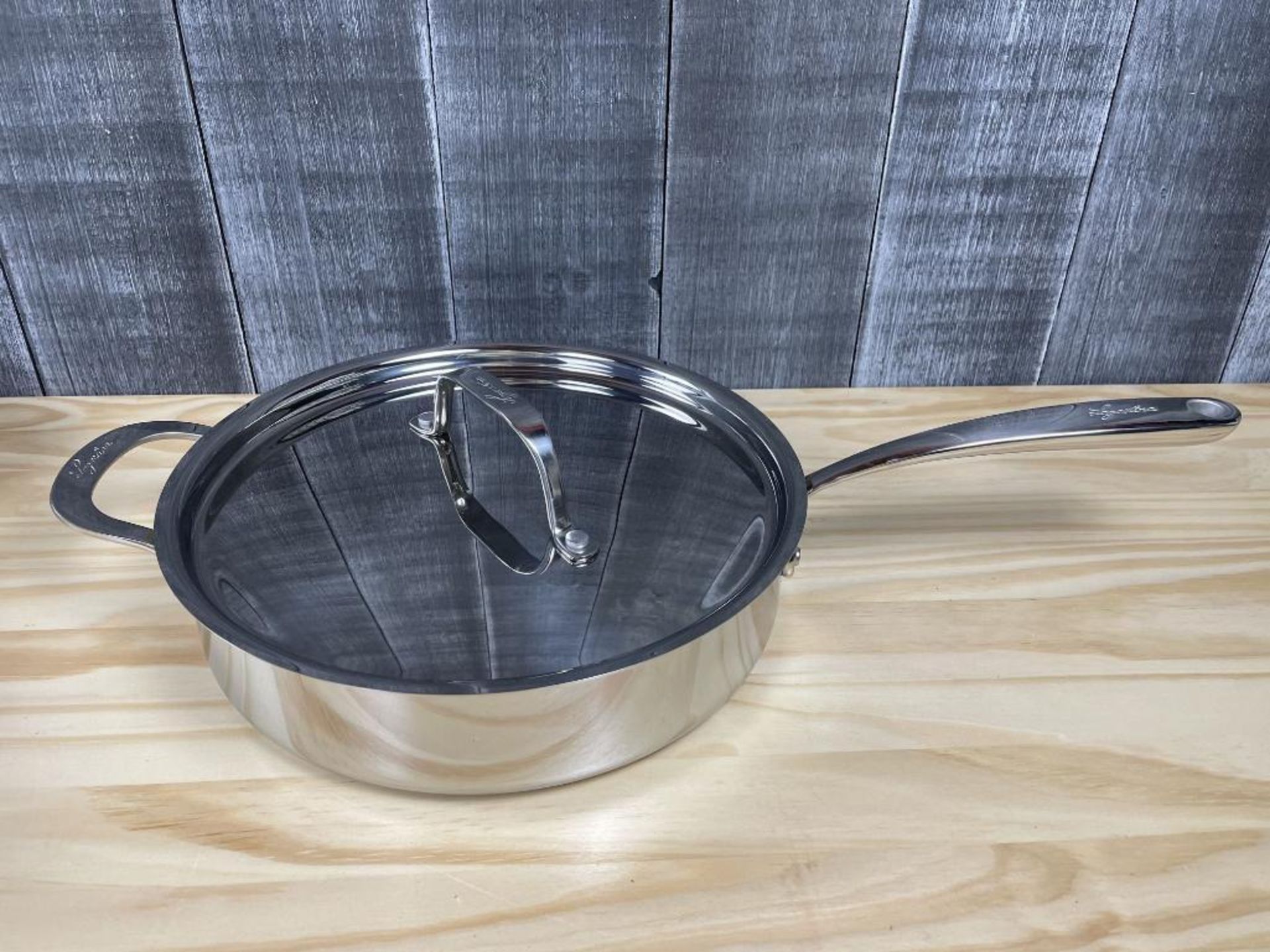 LAGOSTINA 3-PLY STAINLESS STEEL CLAD 3.4L SAUTE PAN WITH COVER - Image 2 of 3