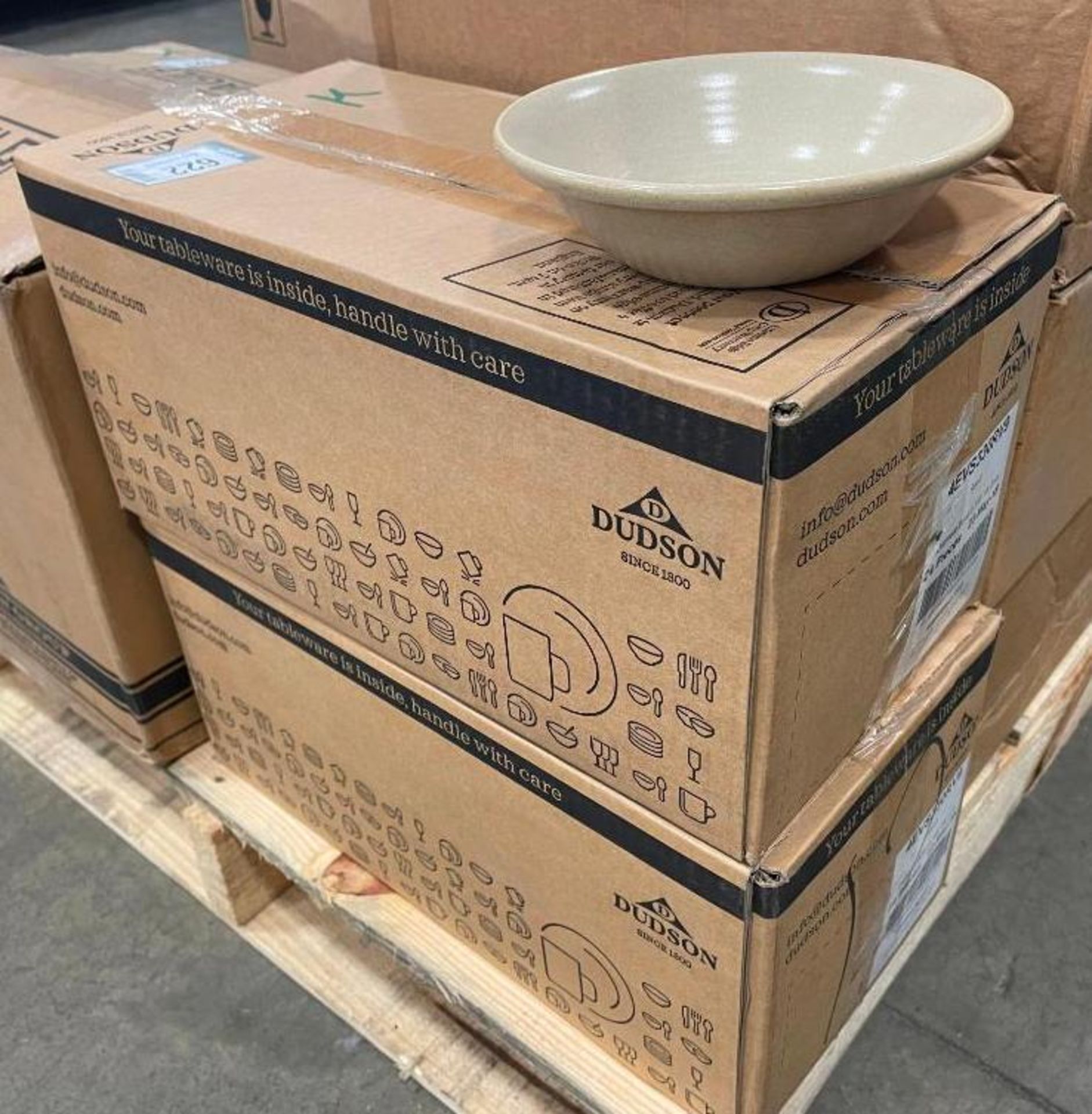 2 CASES OF DUDSON EVO SAND OATMEAL BOWL 6 3/8" - 24/CASE, MADE IN ENGLAND