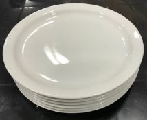 9" NARROW RIM DINNER PLATES. JOHNSON ROSE 90900, BOX OF 6 - NEW