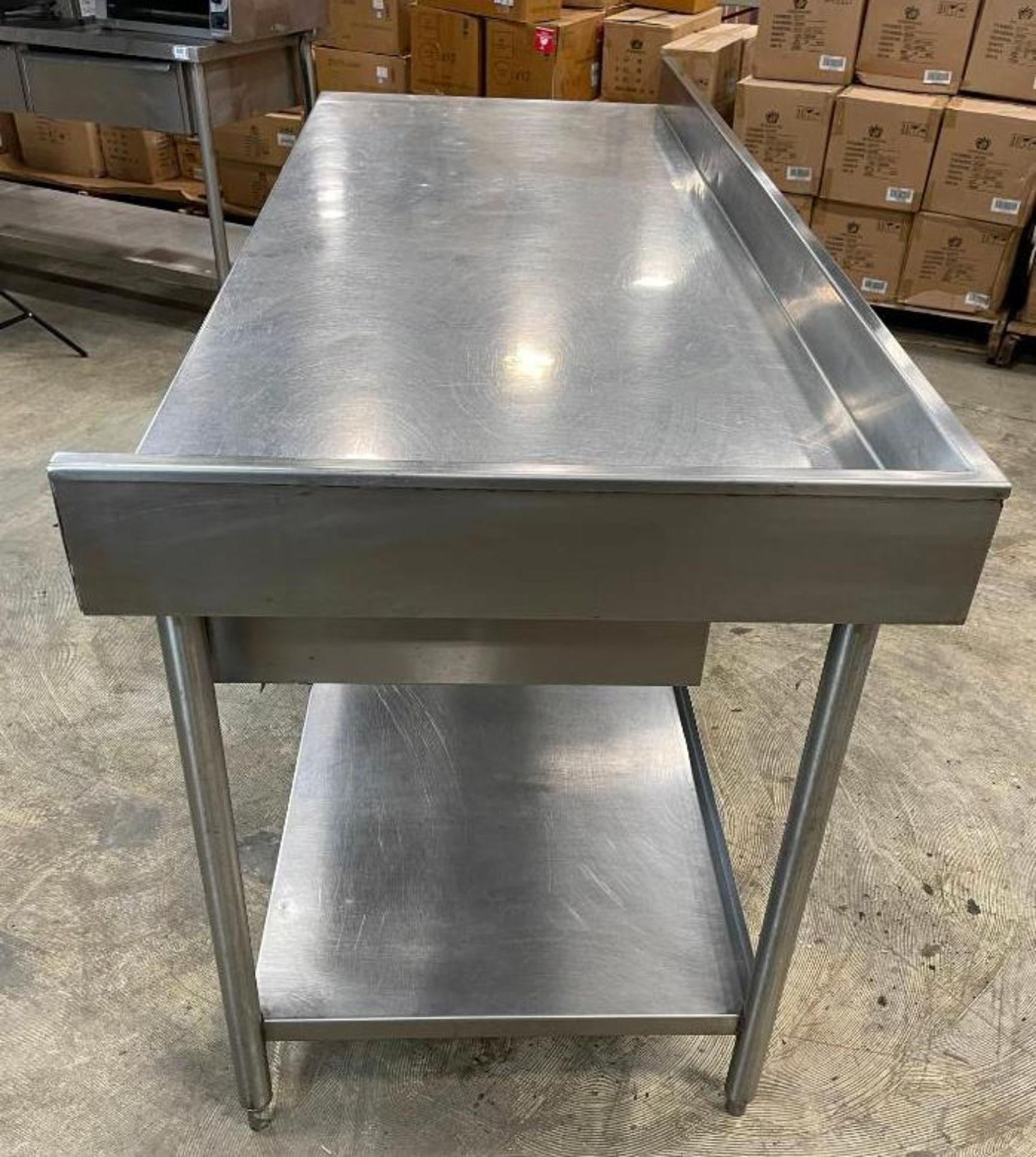 STAINLESS STEEL WORK TABLE WITH 3 DRAWERS AND UNDERSHELF - Image 3 of 11