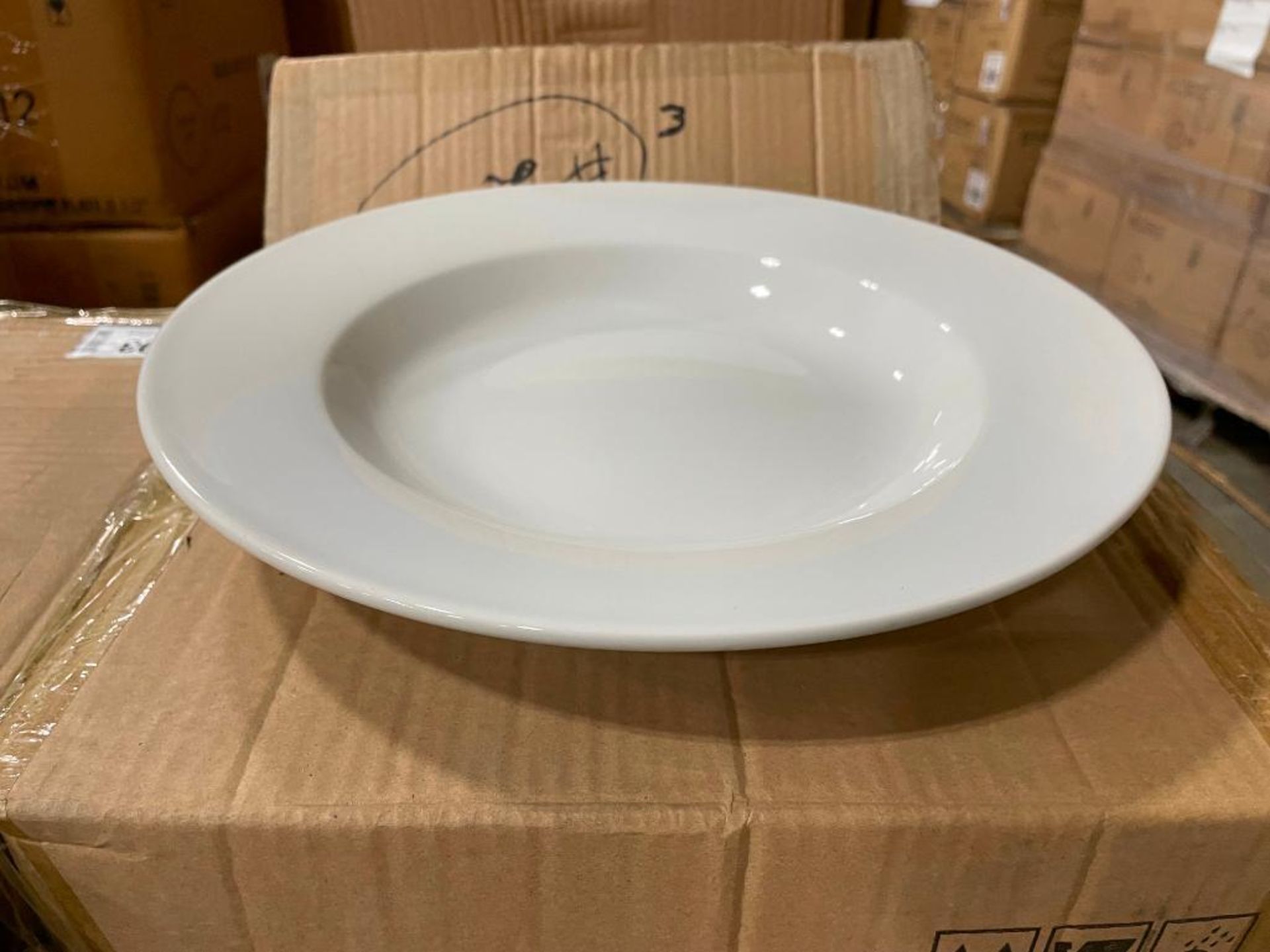 3 CASES OF 11 5/8" RIMMED PASTA / SOUP DISHES, JOHNSON ROSE 90009, CASE OF 12 - NEW - Image 3 of 5