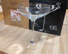 10OZ/300ML CABERNET CHAMPAGNE COUPE GLASSES - LOT OF 6 (1 BOX), C&S D6140 (N6815)