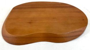 ACACIA WOOD WAVE CUTTING BOARD 14" X 10"