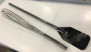 36" STAINLESS STEEL MIXING PADDLE & 30" STAINLESS STEEL FRENCH HOTEL WHIP