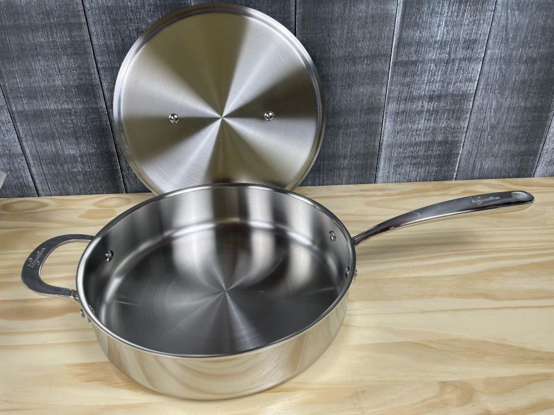 LAGOSTINA 3-PLY STAINLESS STEEL CLAD 3.4L SAUTE PAN WITH COVER