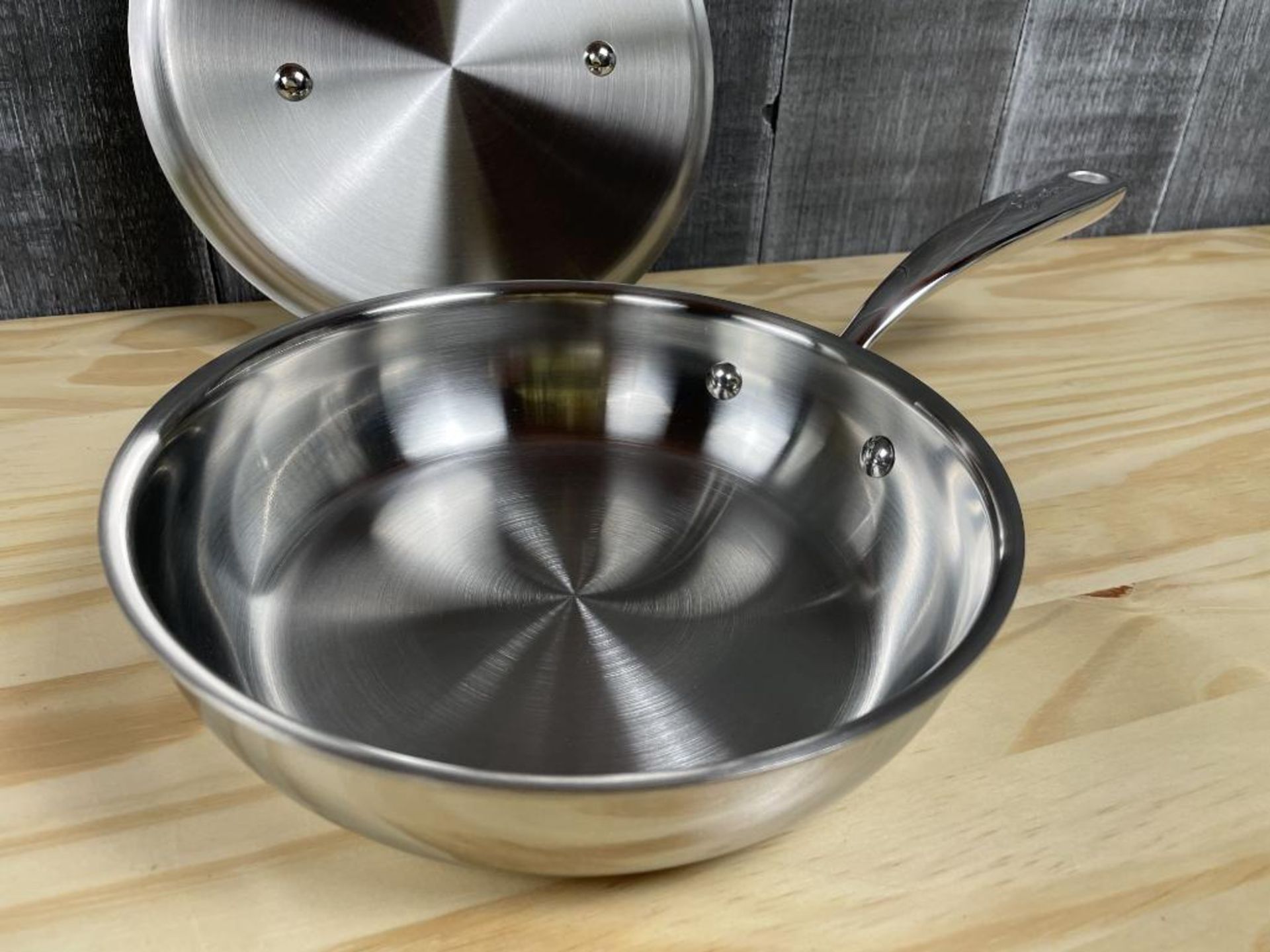 LAGOSTINA 3-PLY STAINLESS STEEL CLAD 7" SKILLET WITH COVER