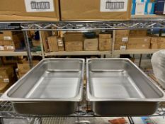 FULL SIZE 4" DEEP STAINLESS STEEL INSERT, UPDATE NJP-1004 - LOT OF 2 - NEW