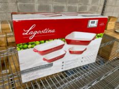 LAGOSTINA 4 PIECE STONEWARE BAKING SET